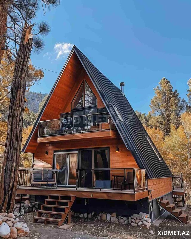 İstəyə uyğun A-frame ev tikintisi İstəyə uyğun A-frame ev tikintisi