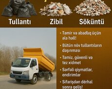 Zibil,tullanti və söküntülərin atılması