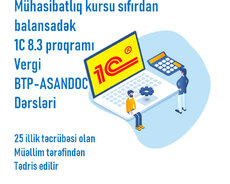 1C üzrə 4 aya mühasib ol