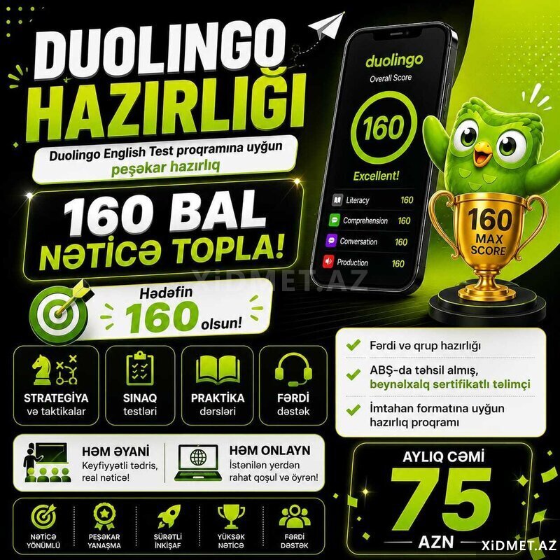 Duolingo İmtahanına Hazırlıq Duolingo İmtahanına Hazırlıq