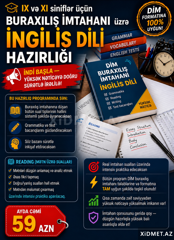 9 və11-ci sinif Buraxılış İngilis dili 9 və11-ci sinif Buraxılış İngilis dili